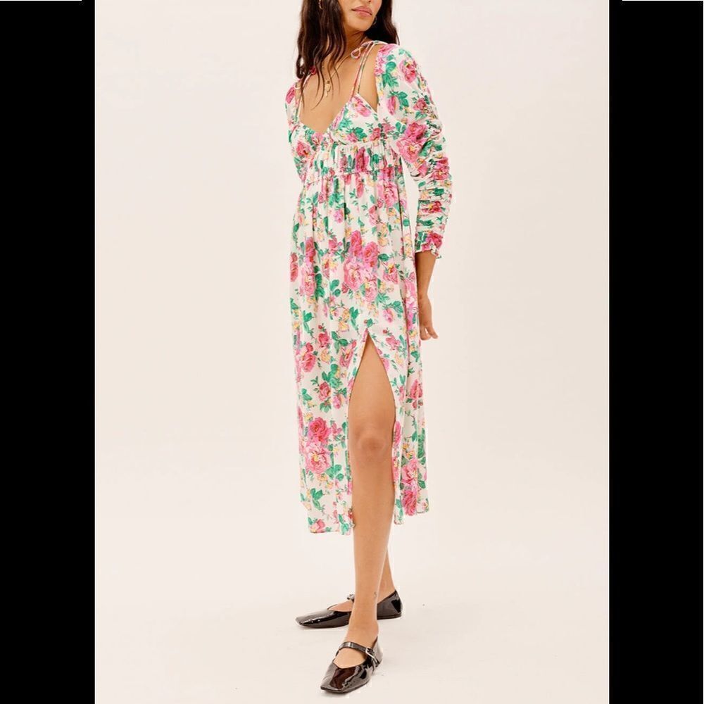 Becca Midi Dress, Ivory - Picture 1 of 5